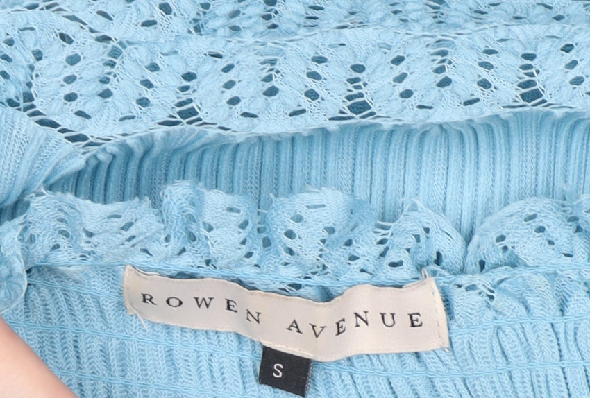 Rowen Avenue Women Blue Off Shoulder Lace Blouse Size S