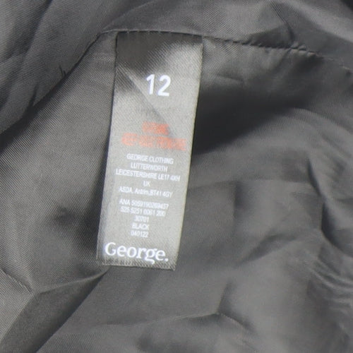 George Women's Black Size 12 Sleeveless Tunic Blouse