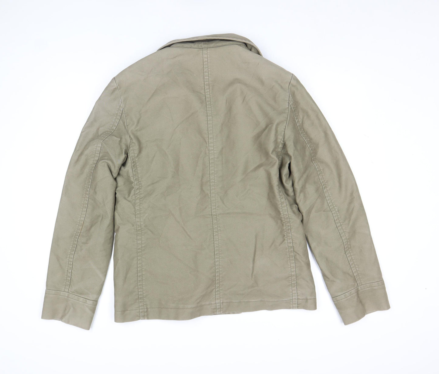 GAP Men's Beige Cotton Pea Coat Jacket M Button Casual Wear