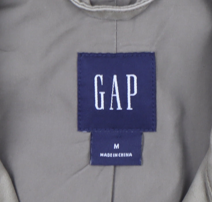 GAP Men's Beige Cotton Pea Coat Jacket M Button Casual Wear