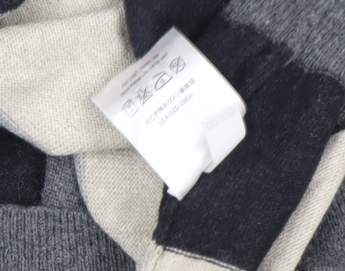 Next Men's Multicoloured L V-Neck Striped Cotton Wool Jumper