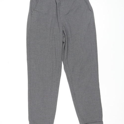 Savida Women’s Grey Cropped Tapered Viscose Trousers Size 12