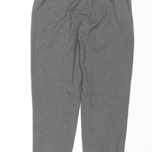 Savida Women’s Grey Cropped Tapered Viscose Trousers Size 12