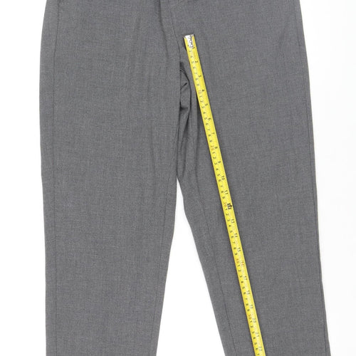 Savida Women’s Grey Cropped Tapered Viscose Trousers Size 12