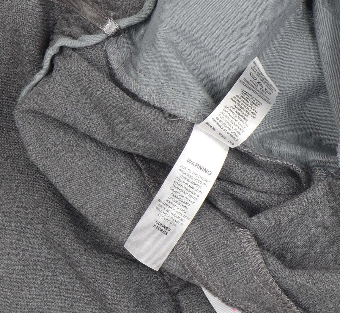 Savida Women’s Grey Cropped Tapered Viscose Trousers Size 12