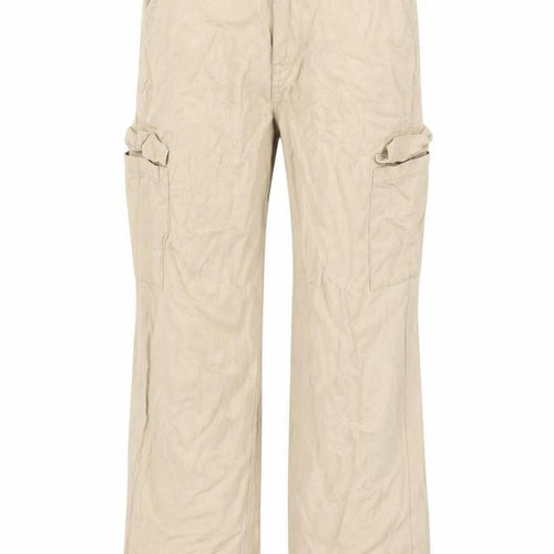 Denim Co Women Beige Cargo Trousers Size 6 Cotton Casual