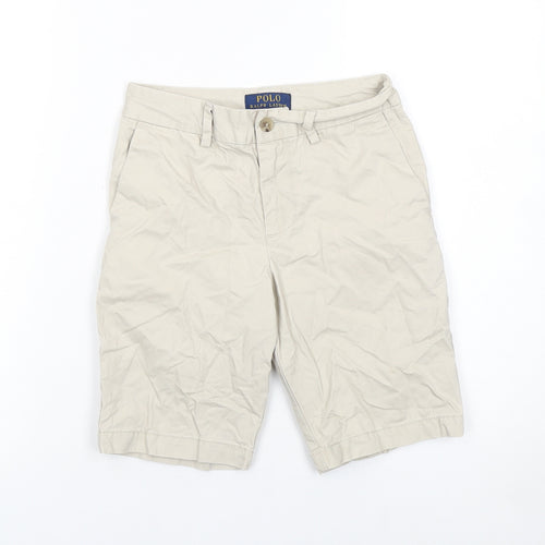 Polo Ralph Lauren Boys Beige Chino Shorts Size 8 Years Cotton Twill