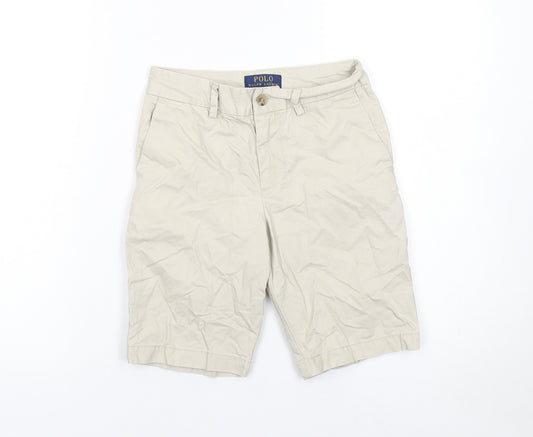 Polo Ralph Lauren Boys Beige Chino Shorts Size 8 Years Cotton Twill