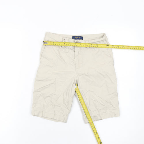 Polo Ralph Lauren Boys Beige Chino Shorts Size 8 Years Cotton Twill