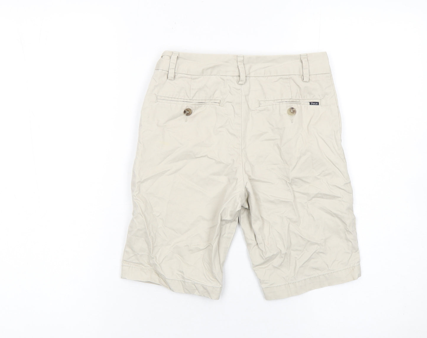 Polo Ralph Lauren Boys Beige Chino Shorts Size 8 Years Cotton Twill