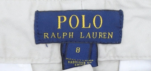 Polo Ralph Lauren Boys Beige Chino Shorts Size 8 Years Cotton Twill