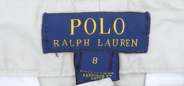 Polo Ralph Lauren Boys Beige Chino Shorts Size 8 Years Cotton Twill