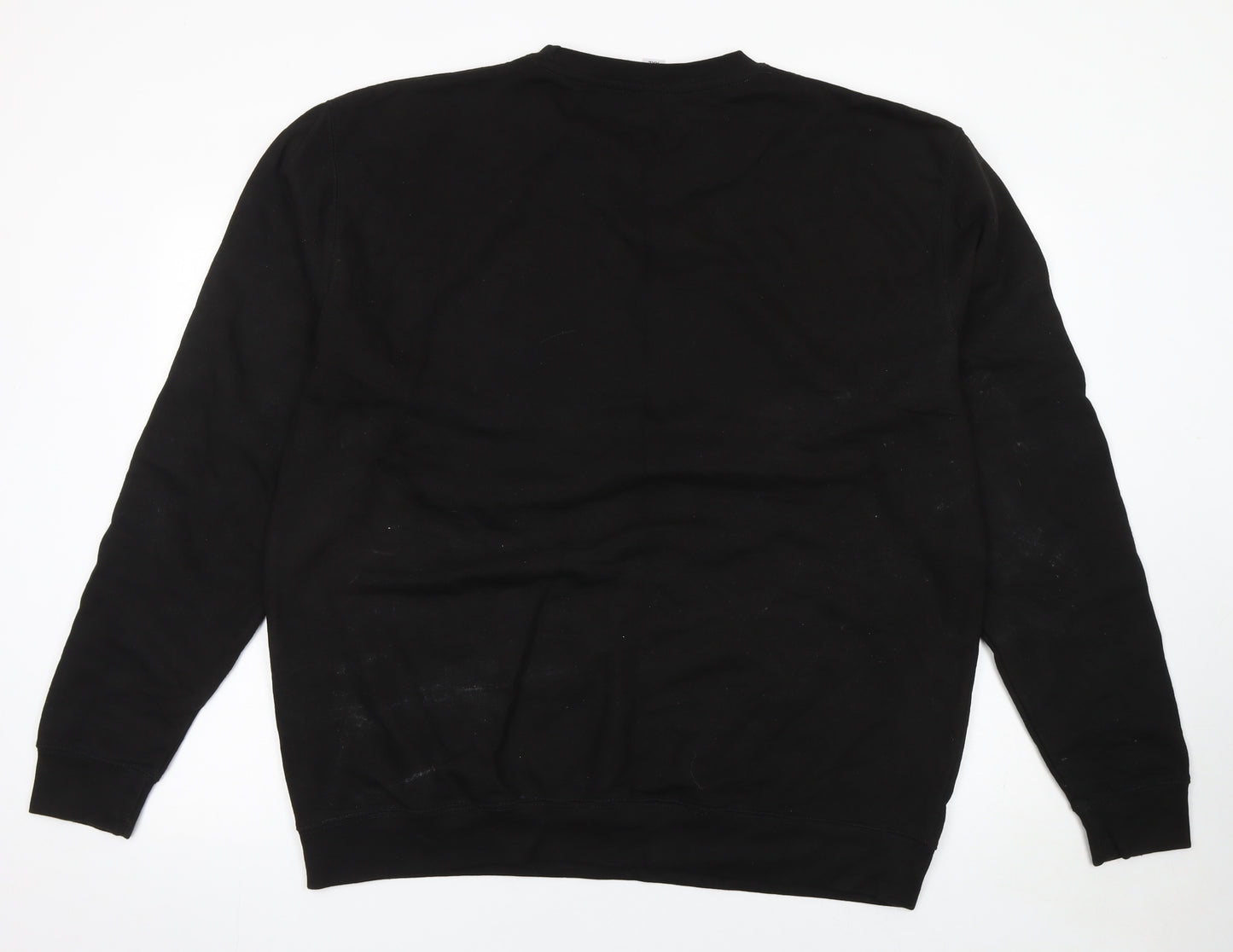 Lipsy Women Black XXL Pullover Christmas Sweatshirt Glitter Trees