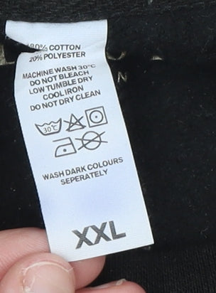 Lipsy Women Black XXL Pullover Christmas Sweatshirt Glitter Trees