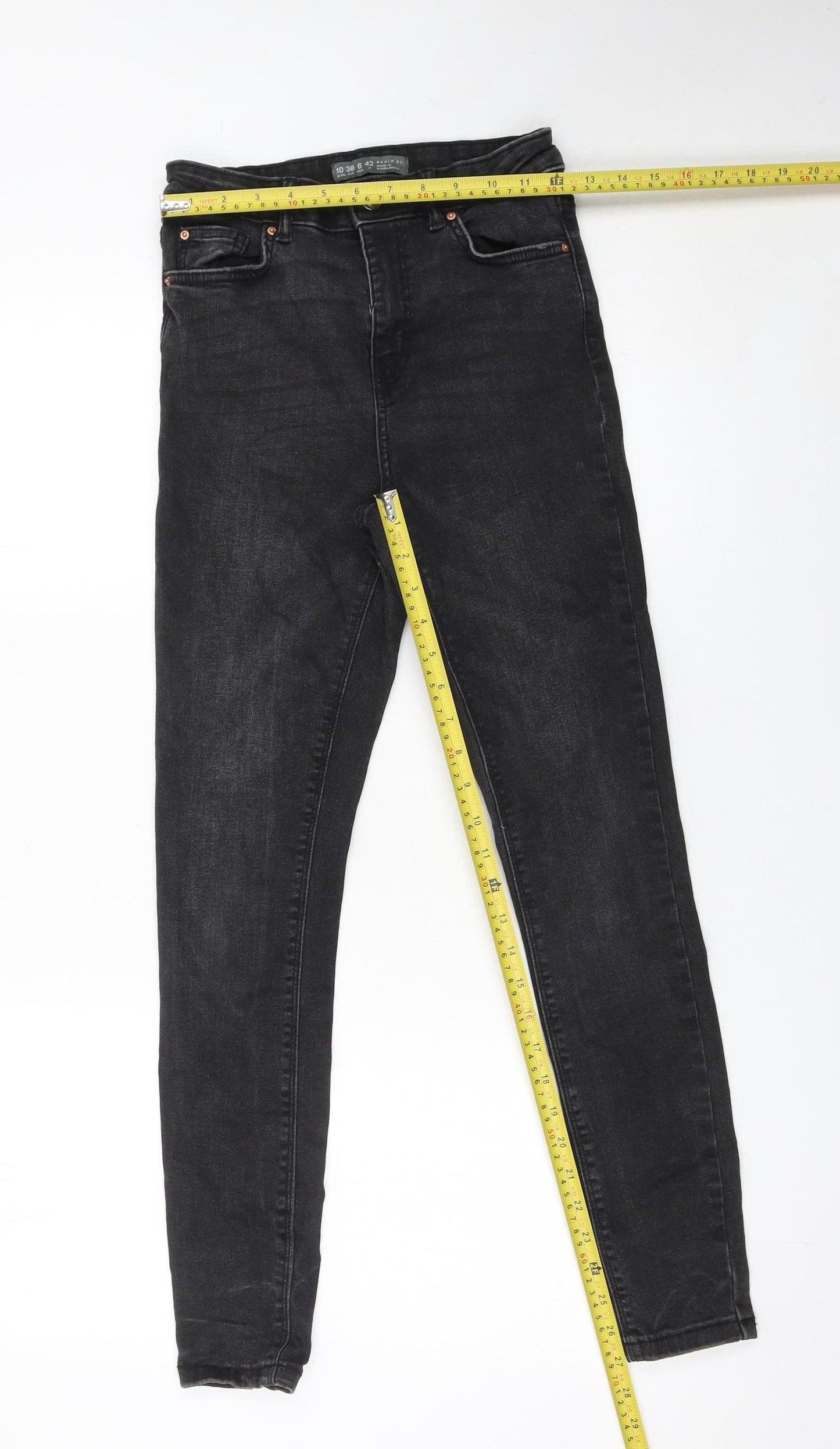 Denim Co. Women's Black High Rise Skinny Jeans Size 10