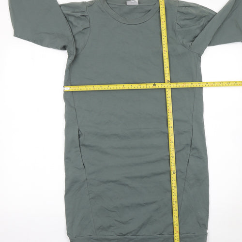 Oliver Bonas Women’s Green Jersey Knit Long Sleeve T-Shirt Dress Size 10