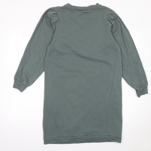 Oliver Bonas Women’s Green Jersey Knit Long Sleeve T-Shirt Dress Size 10