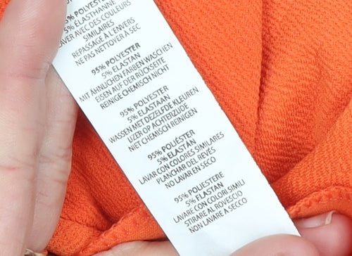 PrettyLittleThing Women’s Orange Size 12 Paperbag Tapered Trousers