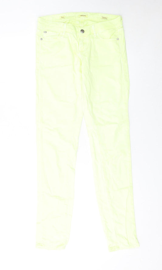 Miss Sixty Womens Yellow Skinny Jeans Size 28 Slim Fit Denim