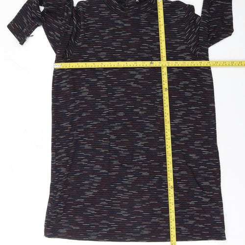 Marks and Spencer Women’s Multicoloured Size 16 Shift Dress Long Sleeve Knit