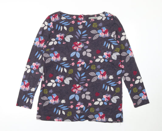 Lily & Me Women's Multicoloured Floral Cotton Tunic Blouse Size 14