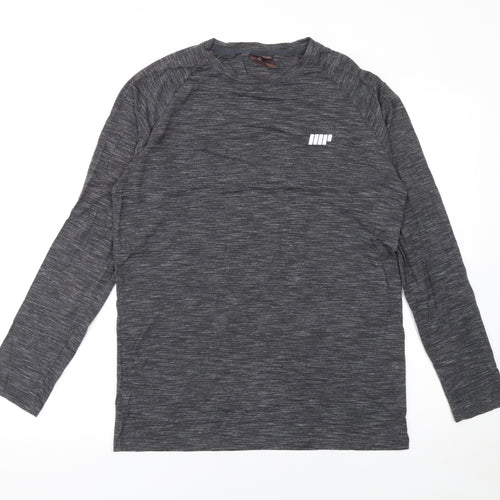 Myprotein Men's Grey Long Sleeve Athletic Gym Top Size S