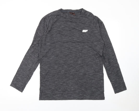 Myprotein Men's Grey Long Sleeve Athletic Gym Top Size S