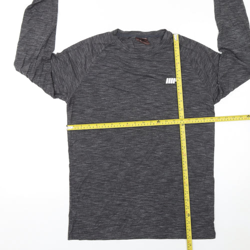 Myprotein Men's Grey Long Sleeve Athletic Gym Top Size S