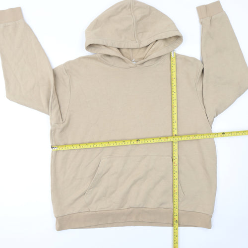 Marks and Spencer Women’s Beige Hoodie Large Cotton Blend Pullover