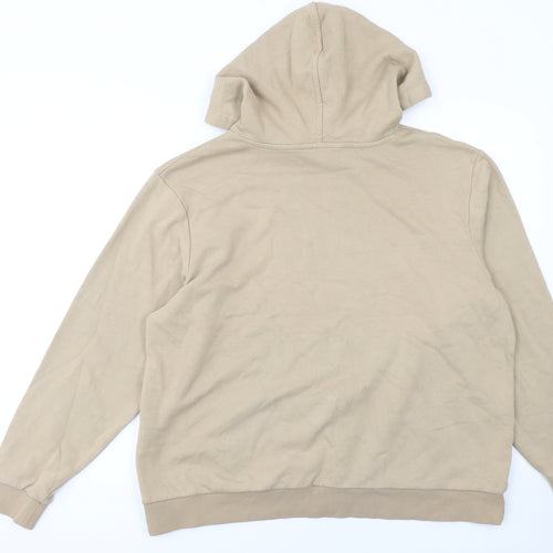 Marks and Spencer Women’s Beige Hoodie Large Cotton Blend Pullover