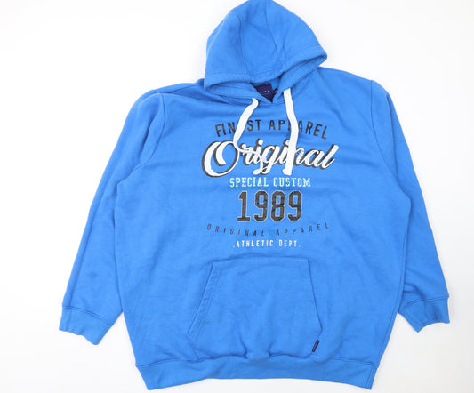 BadRhino Men's Blue 3XL Pullover Hoodie with Graphic Print