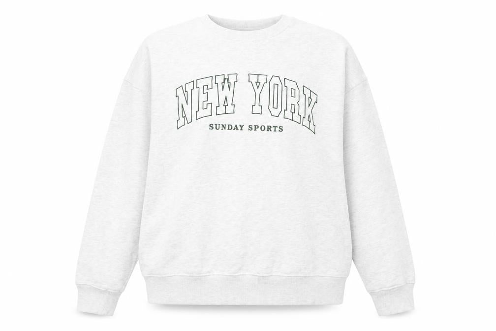 Front view of Primark women’s grey new york graphic sweatshirt 2xs
