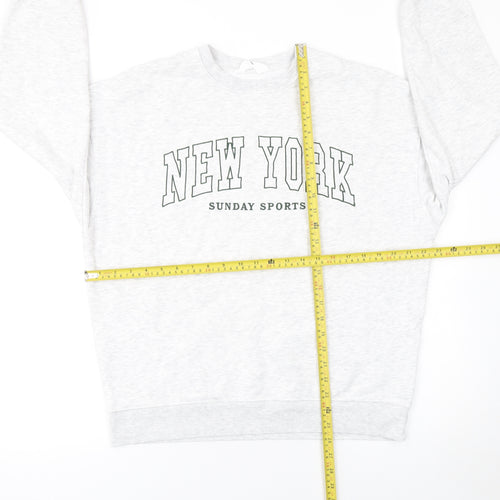 Primark Womens Grey New York Graphic Sweatshirt 2XS