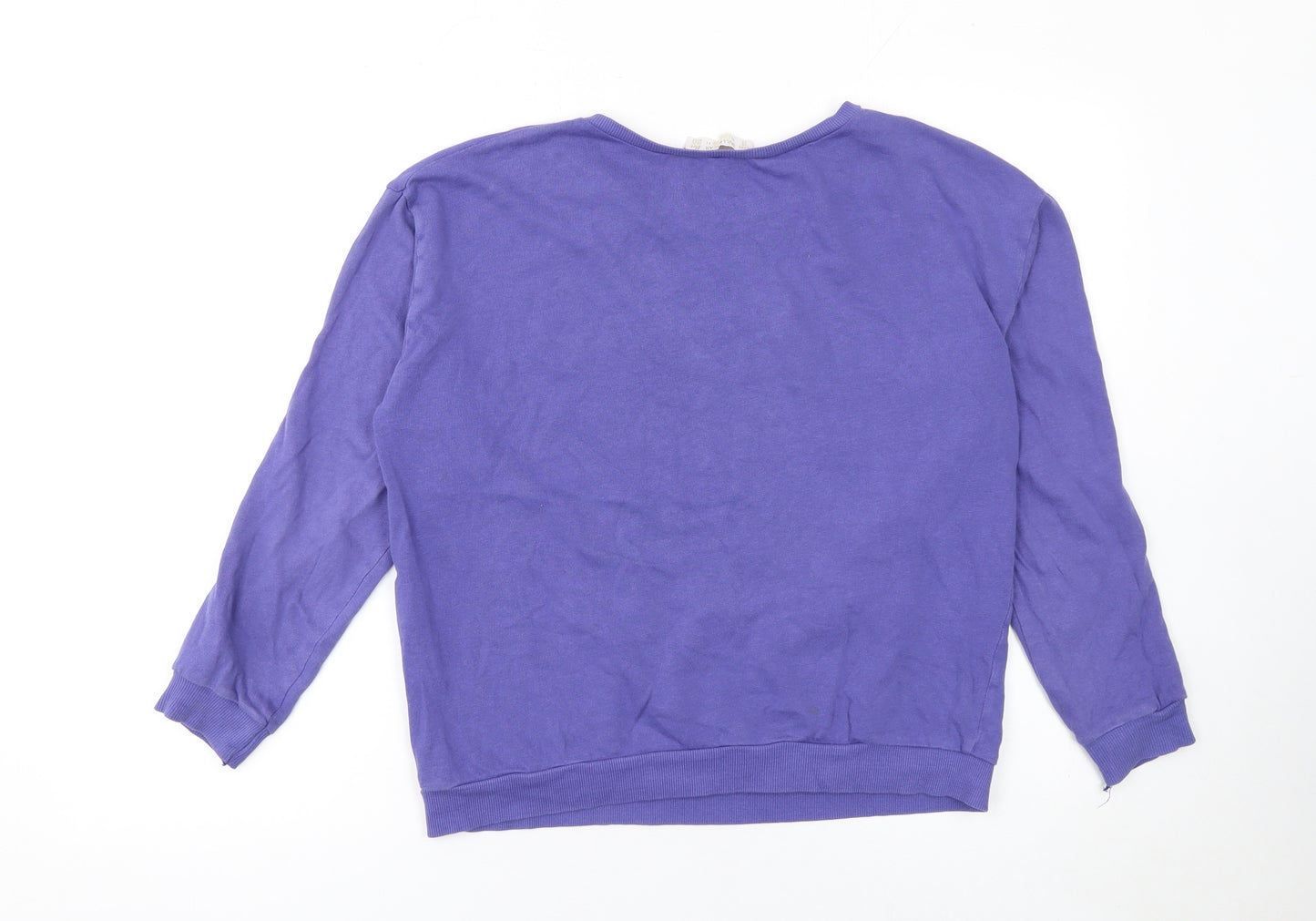 Pull & Bear Women's Purple Hamptons NYC Cotton Sweatshirt Size S