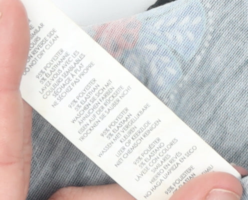 Boohoo Women’s Black Floral Halter Bodysuit UK 12