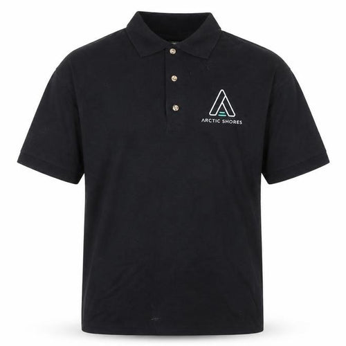 Gildan Mens Black Arctic Shores Embroidered Work Polo Shirt M