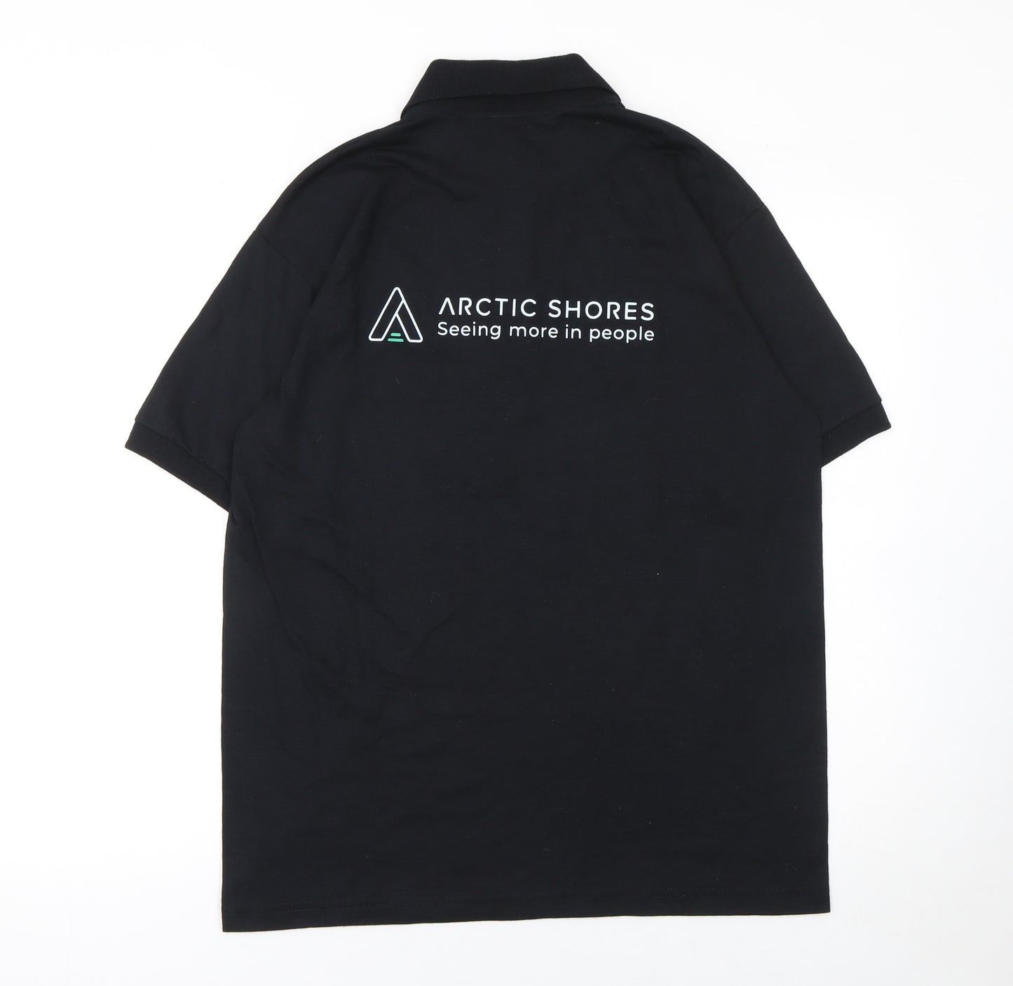 Gildan Mens Black Arctic Shores Embroidered Work Polo Shirt M