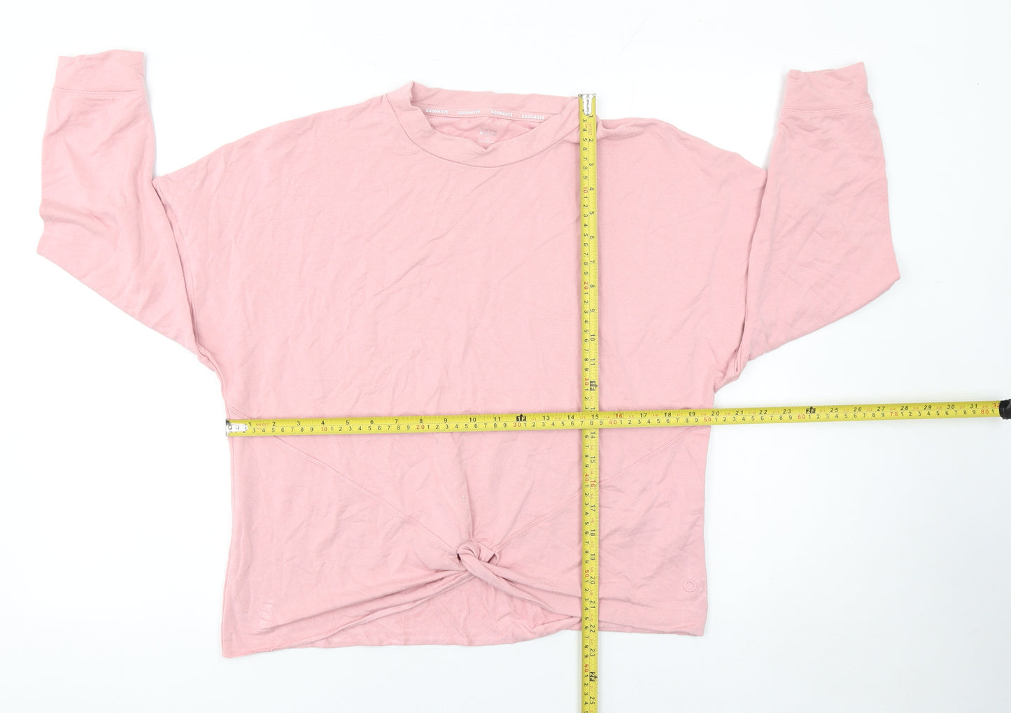 Marks and Spencer Women Pink Size 10 Cotton Elastane Long Sleeve Pullover Sweatshirt