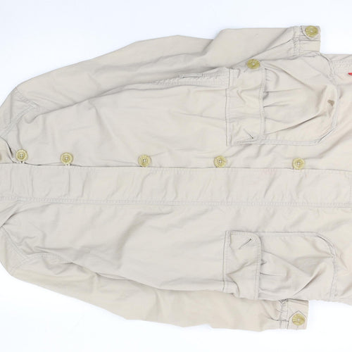 Jackpot Women's Beige Hooded Cotton Anorak Jacket Size S
