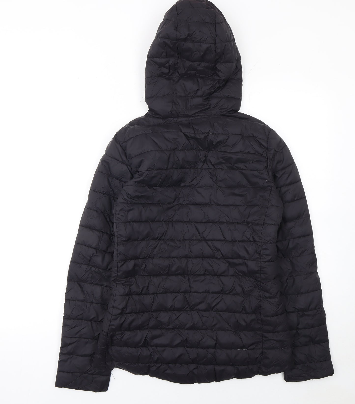 & Other Stories Womens Black Quilted Hooded Puffer Jacket M