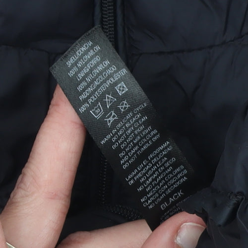 & Other Stories Womens Black Quilted Hooded Puffer Jacket M