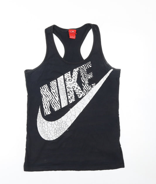 Nike Women's Black Animal Print Racerback Tank Top Size M