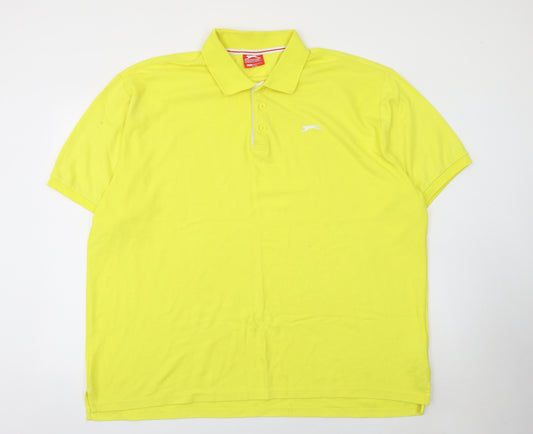 Slazenger Men's Yellow 4XL Polo Shirt Sports Golf Casual
