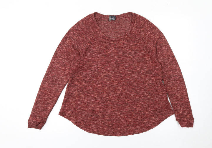 Sparkle & Fade Women’s Red Knit Pullover Jumper Size S