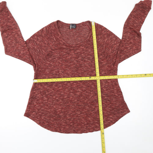 Sparkle & Fade Women’s Red Knit Pullover Jumper Size S