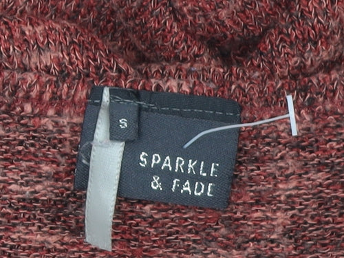 Sparkle & Fade Women’s Red Knit Pullover Jumper Size S