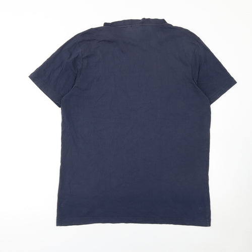 England Men's Blue Cotton Crew Neck T-Shirt L Sports Patriotic