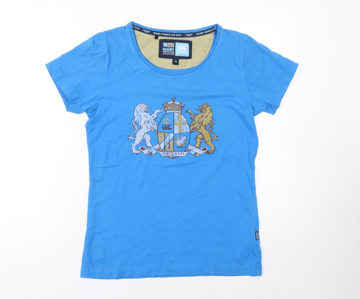 Canterbury Women's Blue Rugby World Cup 2015 Cotton T-Shirt Size 10