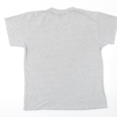 Pretty Little Thing Women’s Grey Basic Logo Cotton T-Shirt M