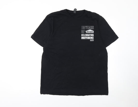 Gildan Men’s Black Independent Venue Week 2023 Crew T-Shirt L Music Tee